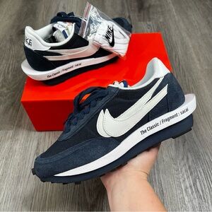 New Sacai x‎ LDV Waffle 'Blackened Blue' Men’s Size 8.5 Sneaker Shoes DH2684-400